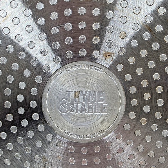 Thyme & Table Non Stick Pans Lot of 2 Rainbow Handle No Lids Cookware - Picture 8 of 15